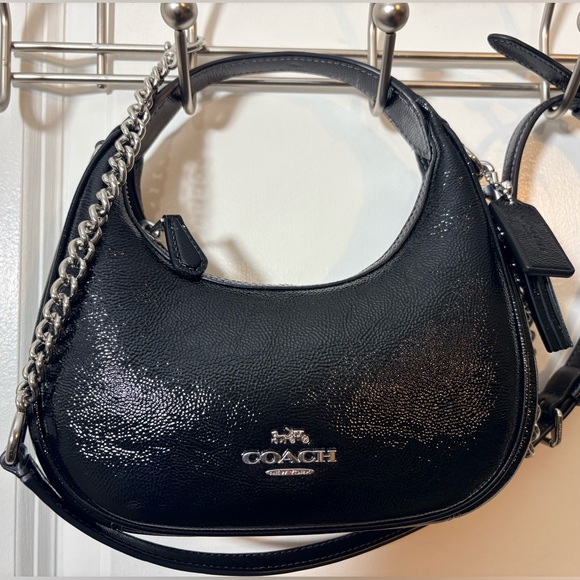 Coach Handbags - ✨ FLAWLESS Coach Carmen Mini Crossbody - Black Crinkle Patent Leather (CW036)